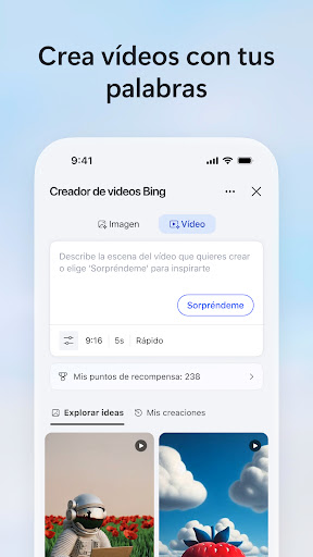 Captura de pantalla de Microsoft Bing Búsqueda