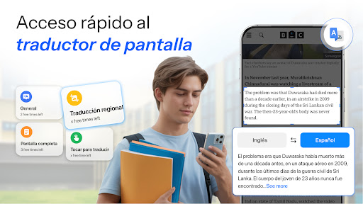 Captura de pantalla de Traducción: IA, Cámara y Voz