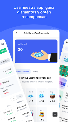 Captura de pantalla de CoinMarketCap: Criptomonedas
