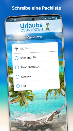 Urlaubs-Countdown Screenshot