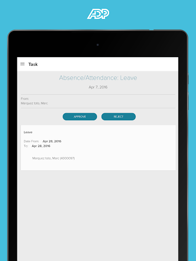 ADP Mobile Solutions Screenshot