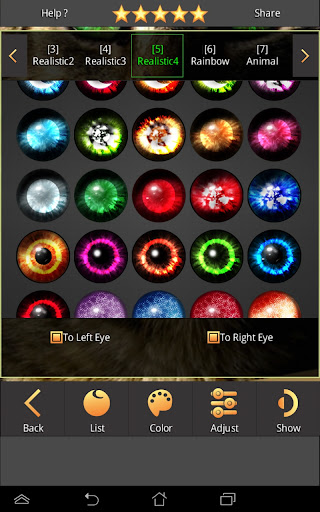 Captura de pantalla de FoxEyes - Change Eye Color