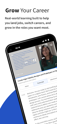 Captura de pantalla de Coursera: Mejora tu carrera