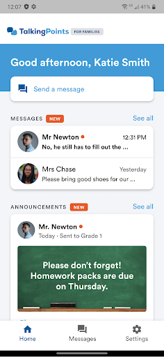 Captura de pantalla de FAMILIES | TalkingPoints