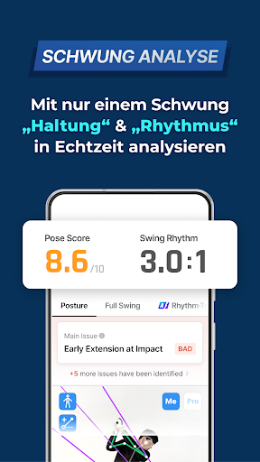 GolfFix KI Golf Coach, Analyse Screenshot