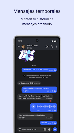 Captura de pantalla de Signal - Mensajería privada