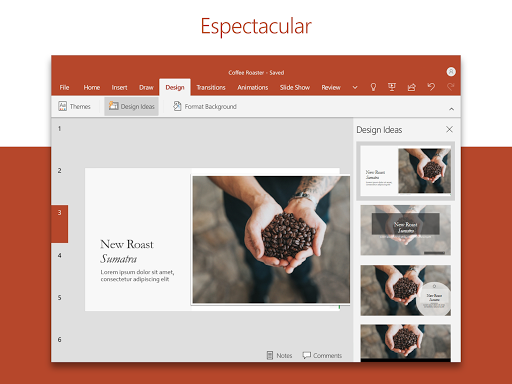 Captura de pantalla de Microsoft PowerPoint
