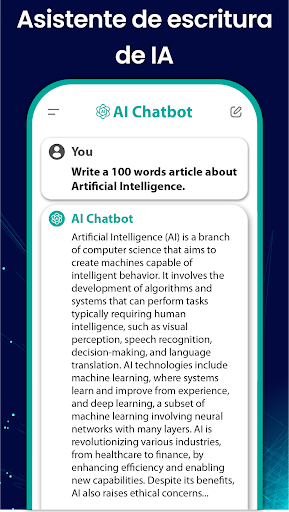 Captura de pantalla de Chat con IA, Chatbot con IA