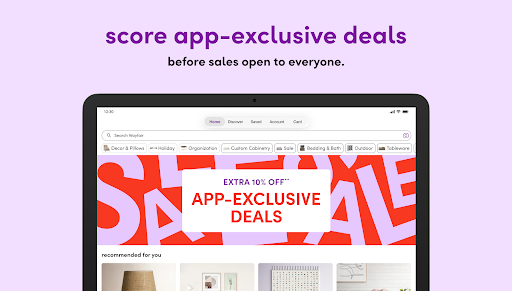 Captura de pantalla de Wayfair - Shop All Things Home