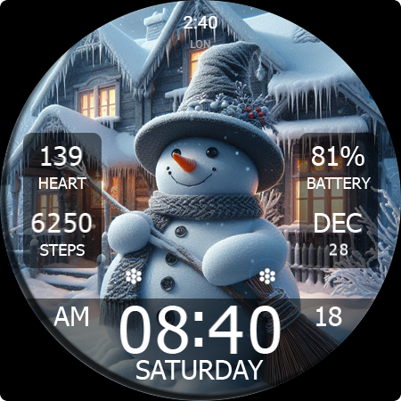 Captura de pantalla de Key WF55 Snowman Watch Face