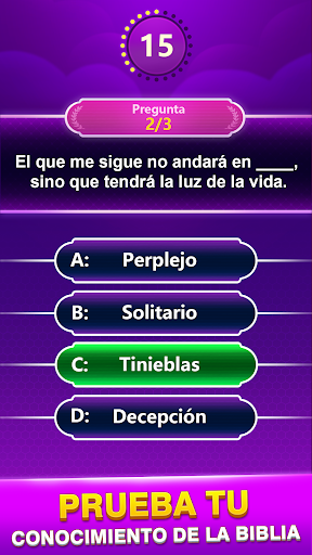 Captura de pantalla de Bible Trivia -Juego de palabra