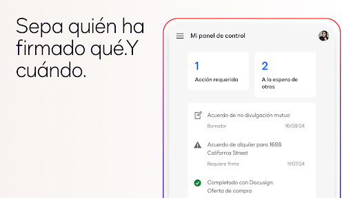 Captura de pantalla de Docusign