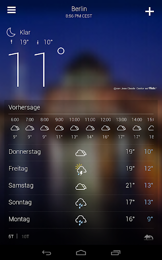Yahoo Wetter Screenshot