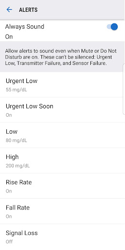 Dexcom G6 Screenshot