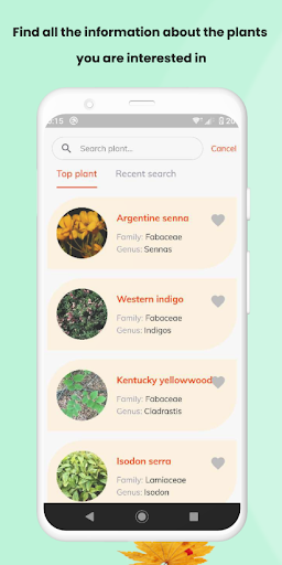 Captura de pantalla de PlantID - identificación
