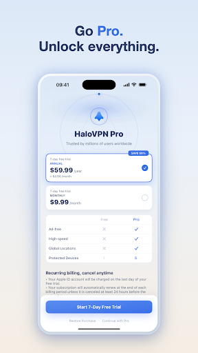 Captura de pantalla de HaloVPN Pro: Fast VPN Proxy