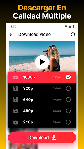 Captura de pantalla de Descargador videos HD - Vidow
