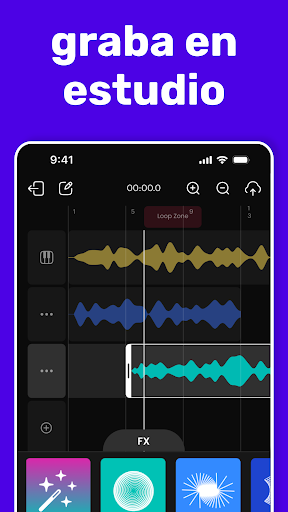 Captura de pantalla de Rapchat - Estudio de Rap