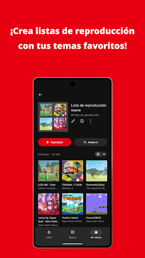 Captura de pantalla de Nintendo Music