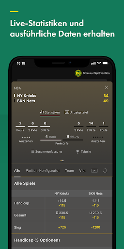 bet365 Sportwetten Screenshot