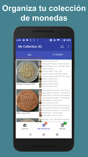 Captura de pantalla de Coinoscope: identificar moneda