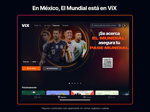 Captura de pantalla de ViX: TV, Deportes y Noticias
