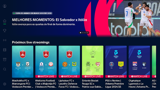 Captura de pantalla de FIFA+ | App de fútbol en vivo
