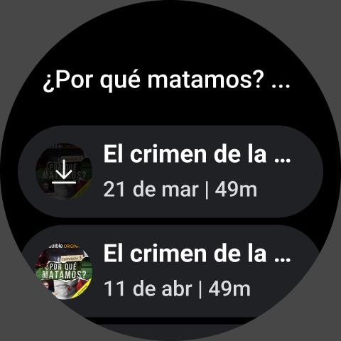 Captura de pantalla de Audible: Audiolibros, podcasts