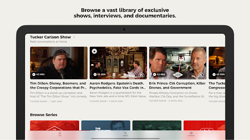Captura de pantalla de Tucker Carlson Network