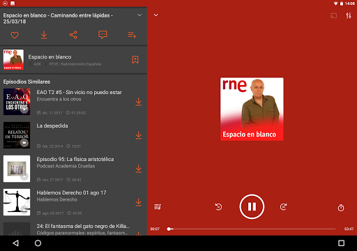 Captura de pantalla de Aplicación de podcast: Castbox