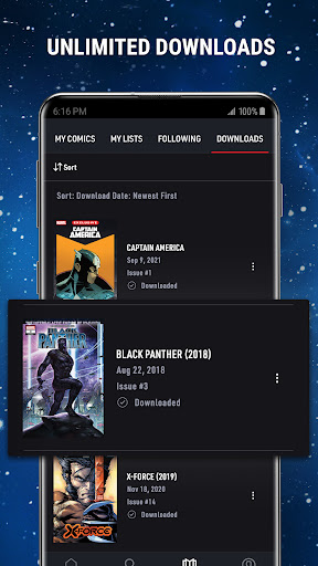 Captura de pantalla de Marvel Unlimited