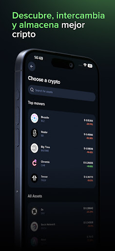 Captura de pantalla de Uphold: Compra BTC, ETH, XRP
