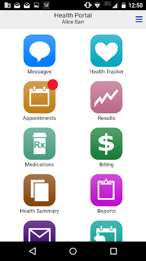 Captura de pantalla de MEDITECH MHealth