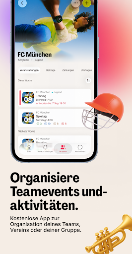 Spond; Mannschaftsorganisation Screenshot