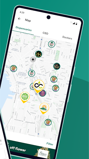 Captura de pantalla de Leafly: Find Cannabis and CBD