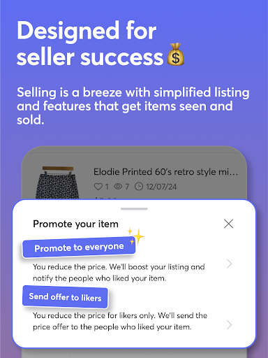 Captura de pantalla de Mercari: Buy and Sell App