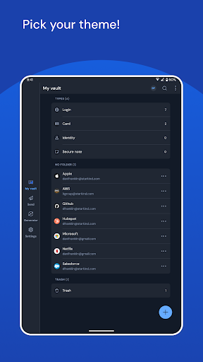 Captura de pantalla de Bitwarden - Password Manager