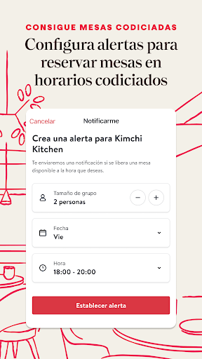 Captura de pantalla de OpenTable