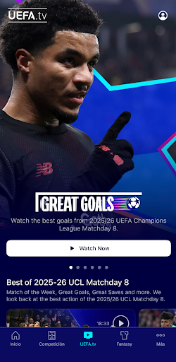 Captura de pantalla de UEFA Champions League Oficial
