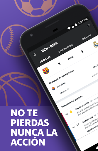 Captura de pantalla de Yahoo Deportes: Fútbol y más
