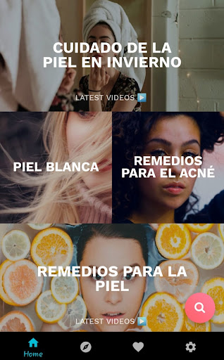 Captura de pantalla de cuidado piel y cuidado cara