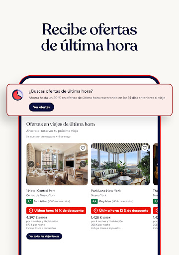 Captura de pantalla de Hoteles.com: ¡hoteles y más!