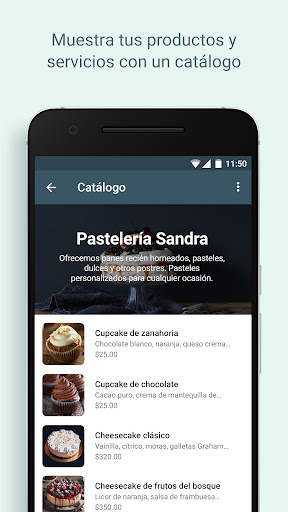 Captura de pantalla de WhatsApp Business