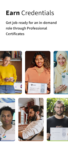 Captura de pantalla de Coursera: Mejora tu carrera