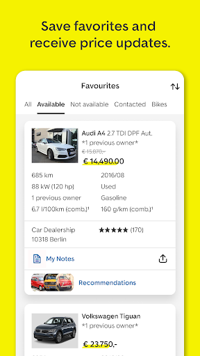 AutoScout24: Automobile market screenshot