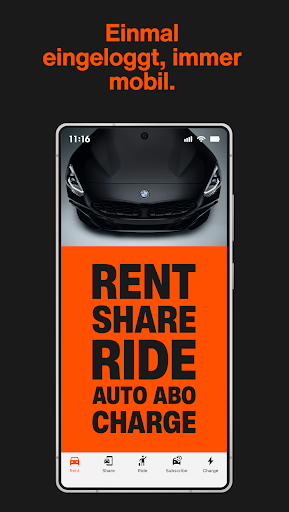 SIXT rent. share. ride. abo. Screenshot