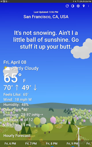 Captura de pantalla de What The Forecast
