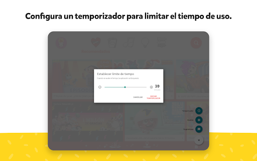 Captura de pantalla de YouTube Kids