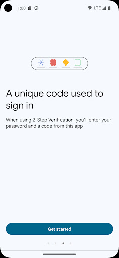 Captura de pantalla de Google Authenticator