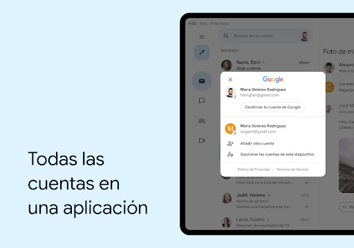 Captura de pantalla de Gmail
